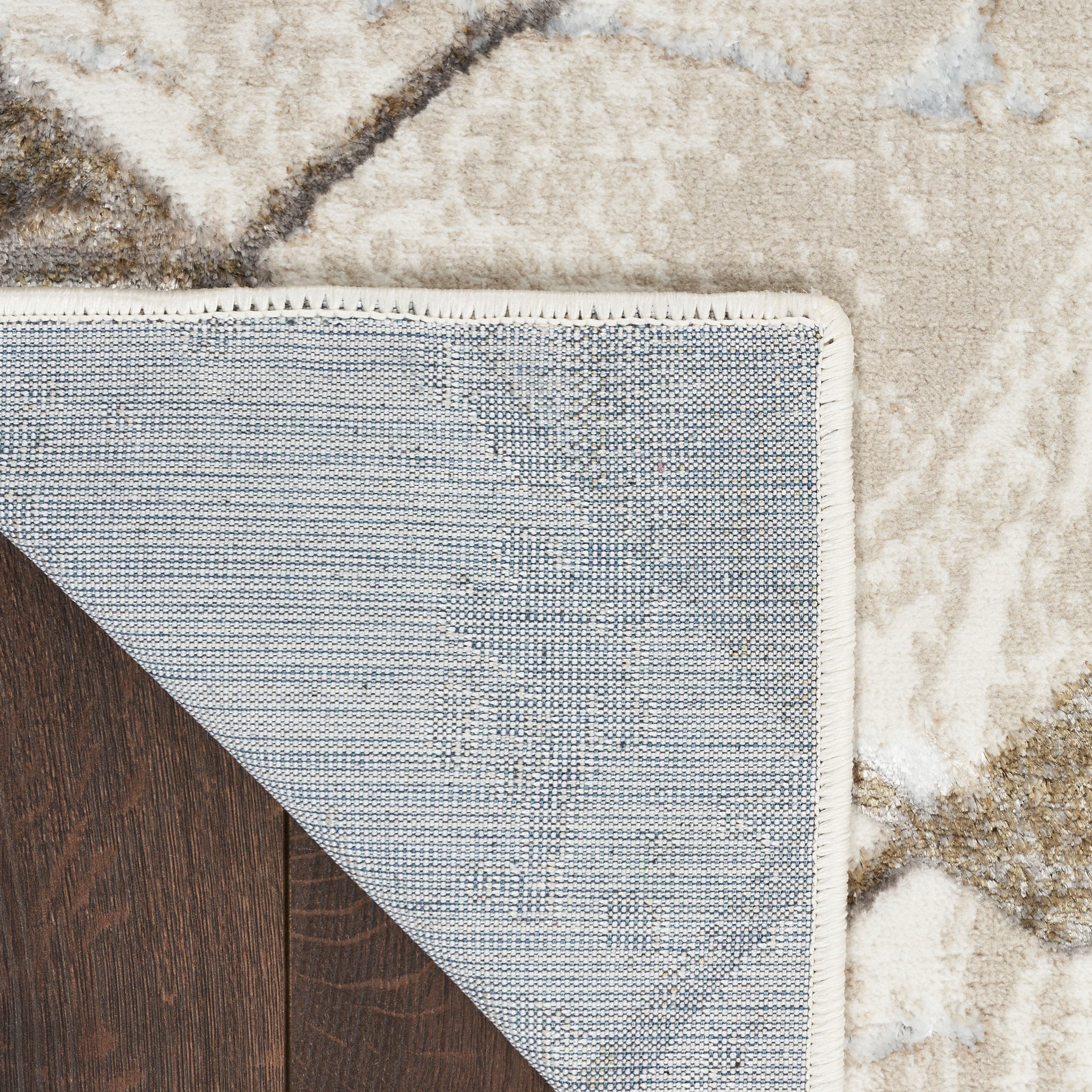 Nourison Glitz GLZ02 Ivory/Grey Large Rectangle Rug